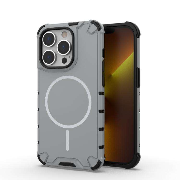 Grating Solid Color MagSafe Magnetic Phone Case, For iPhone 15 Pro Max, For iPhone 15 Pro, For iP...