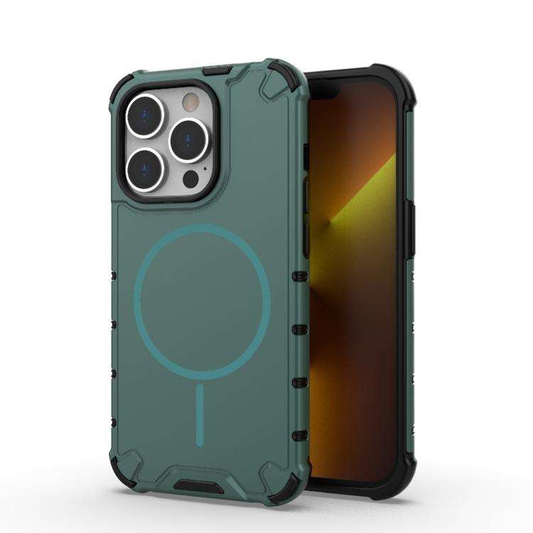 Grating Solid Color MagSafe Magnetic Phone Case, For iPhone 15 Pro Max, For iPhone 15 Pro, For iP...