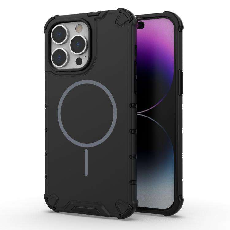 Grating Solid Color MagSafe Magnetic Phone Case, For iPhone 15 Pro Max, For iPhone 15 Pro, For iP...