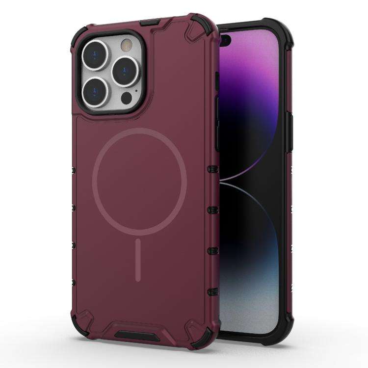 Grating Solid Color MagSafe Magnetic Phone Case, For iPhone 15 Pro Max, For iPhone 15 Pro, For iP...