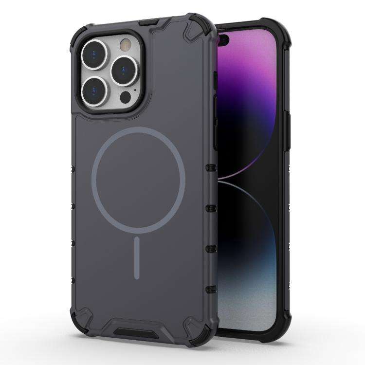 Grating Solid Color MagSafe Magnetic Phone Case, For iPhone 15 Pro Max, For iPhone 15 Pro, For iP...