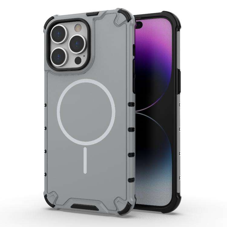 Grating Solid Color MagSafe Magnetic Phone Case, For iPhone 15 Pro Max, For iPhone 15 Pro, For iP...