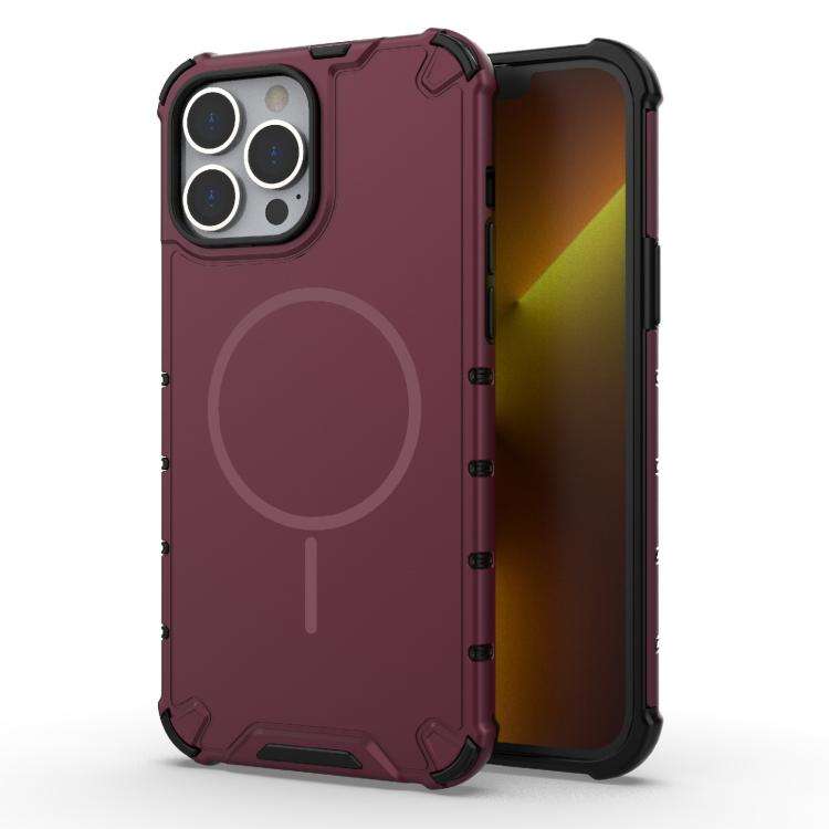 Grating Solid Color MagSafe Magnetic Phone Case, For iPhone 15 Pro Max, For iPhone 15 Pro, For iP...
