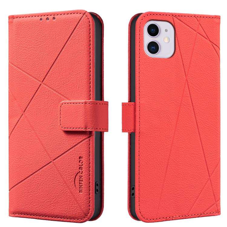 Geometric Pattern RFID Leather Phone Case, For iPhone 6 / 7 / 8 / SE, For iPhone 13 Pro Max, For ...