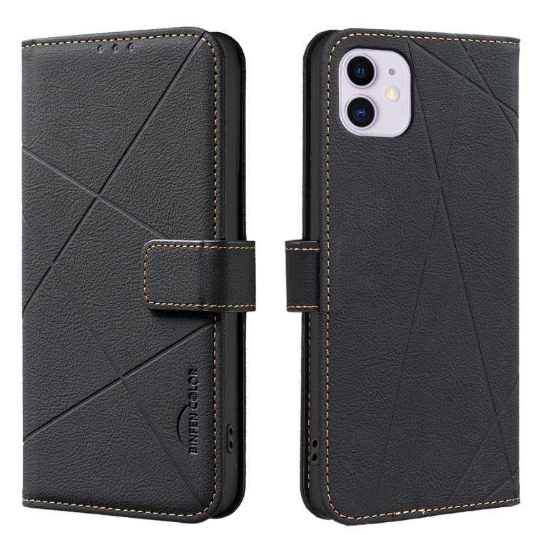Geometric Pattern RFID Leather Phone Case, For iPhone 6 / 7 / 8 / SE, For iPhone 13 Pro Max, For ...