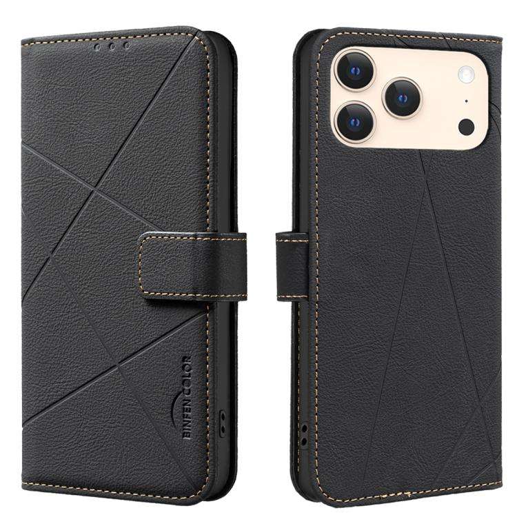 Geometric Pattern RFID Leather Phone Case, For iPhone 18 Pro/17 Pro, For iPhone 18 Pro Max/17 Pro...