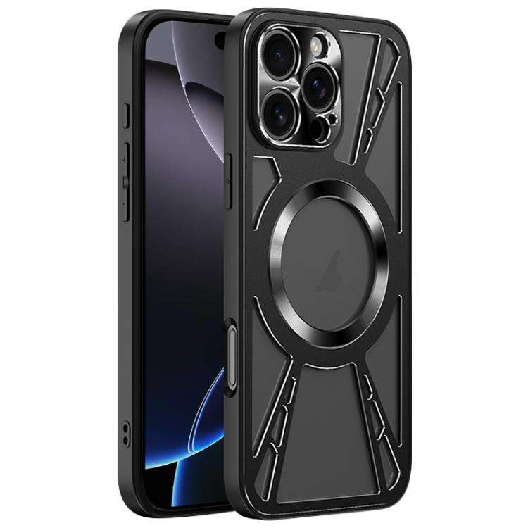 Silicone Cooling Hollow Metal MagSafe Phone Case, For iPhone 17 Pro Max, For iPhone 17 Pro, For i...