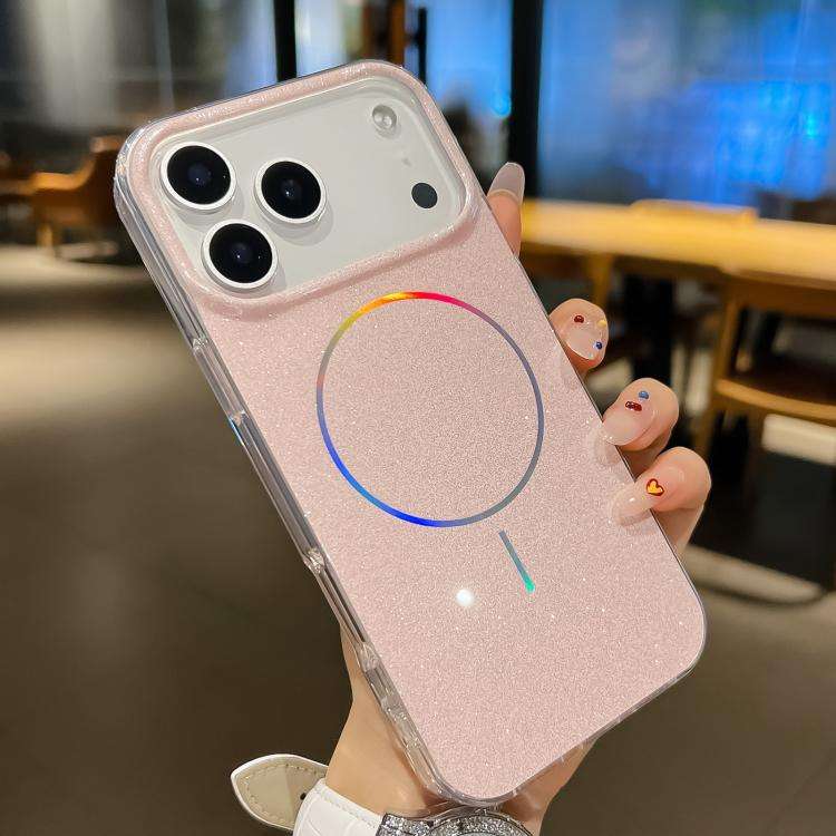 Glitter Powder Plating MagSafe IMD Full Coverage Phone Case, For iPhone 17 Pro Max, For iPhone 17...