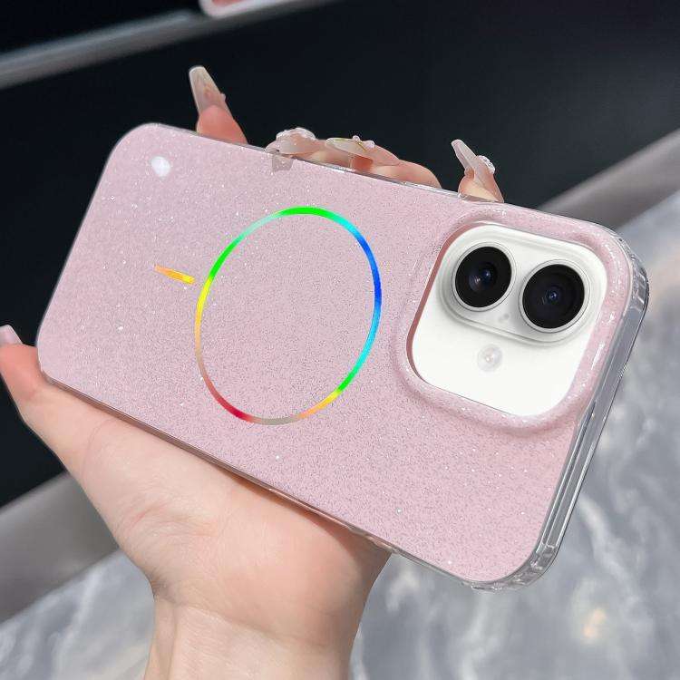 Glitter Powder Plating MagSafe IMD Full Coverage Phone Case, For iPhone 17 Pro Max, For iPhone 17...
