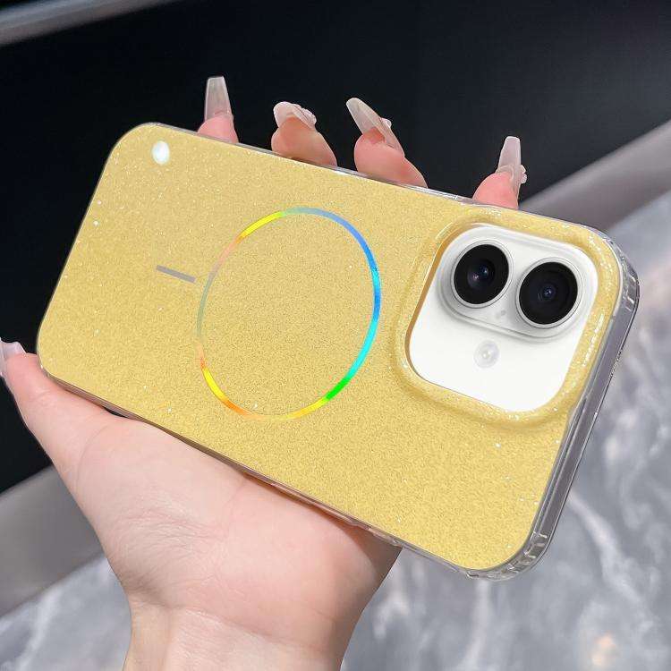 Glitter Powder Plating MagSafe IMD Full Coverage Phone Case, For iPhone 17 Pro Max, For iPhone 17...