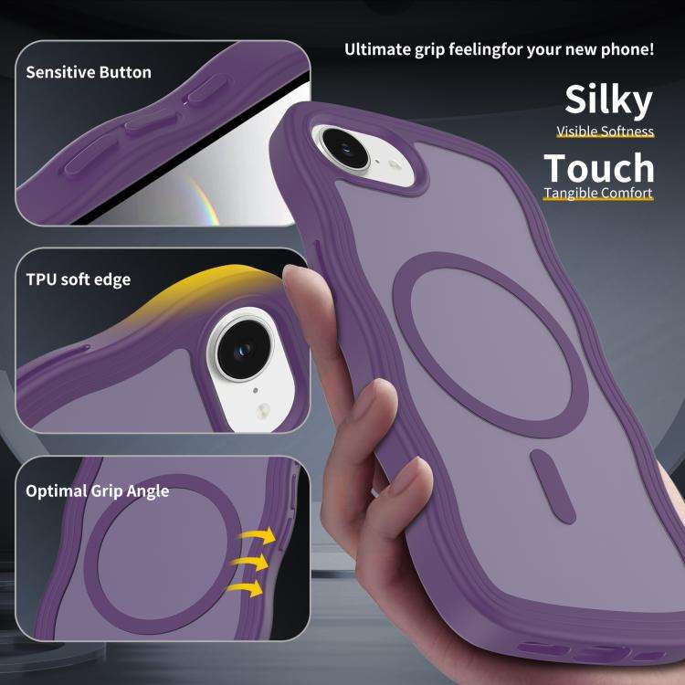 Skin Feel Wave Texture MagSafe Phone Case, For iPhone 17e / 16e, For iPhone 17, For iPhone Air, F...
