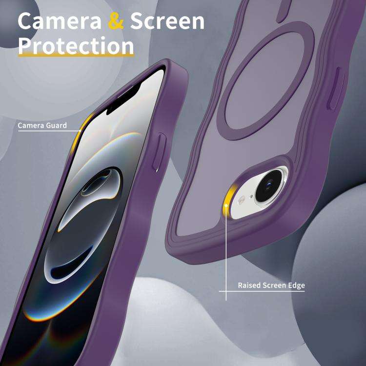 Skin Feel Wave Texture MagSafe Phone Case, For iPhone 17e / 16e, For iPhone 17, For iPhone Air, F...