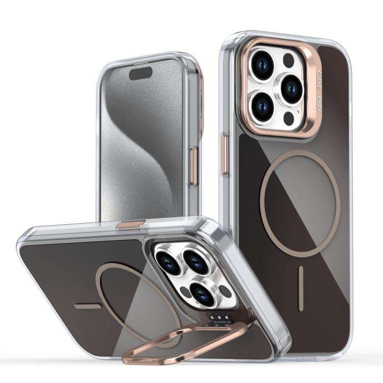 Gradient Discolor Lens Kickstand Magsafe Phone Case, For iPhone 13 Pro, For iPhone 12 / 12 Pro, F...