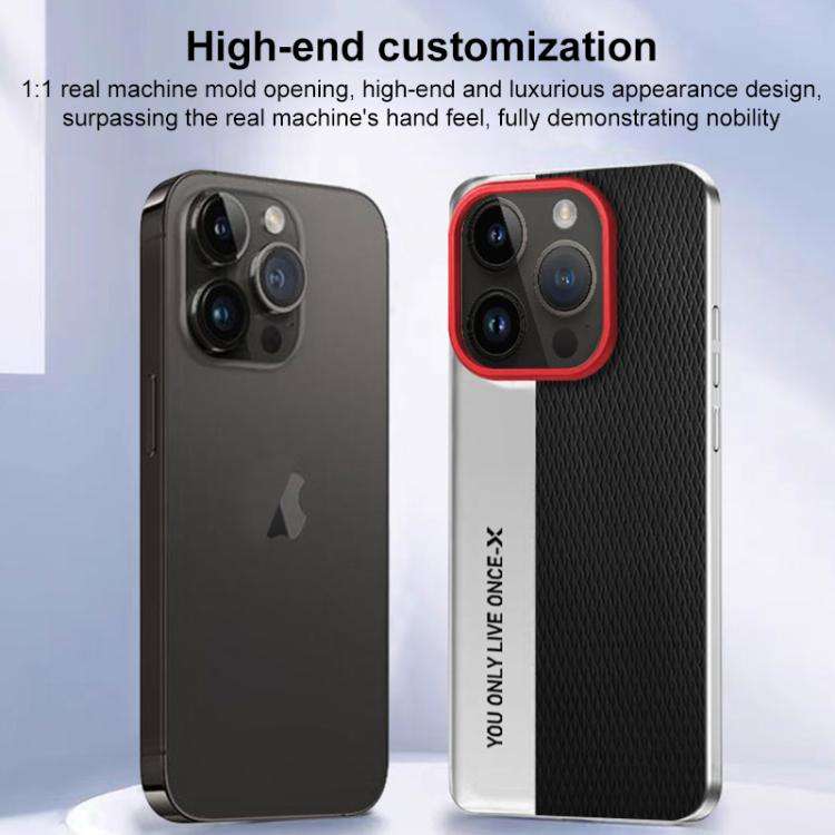 Camera Design Diamond Texture Leather PC Phone Case, For iPhone 14 Pro Max