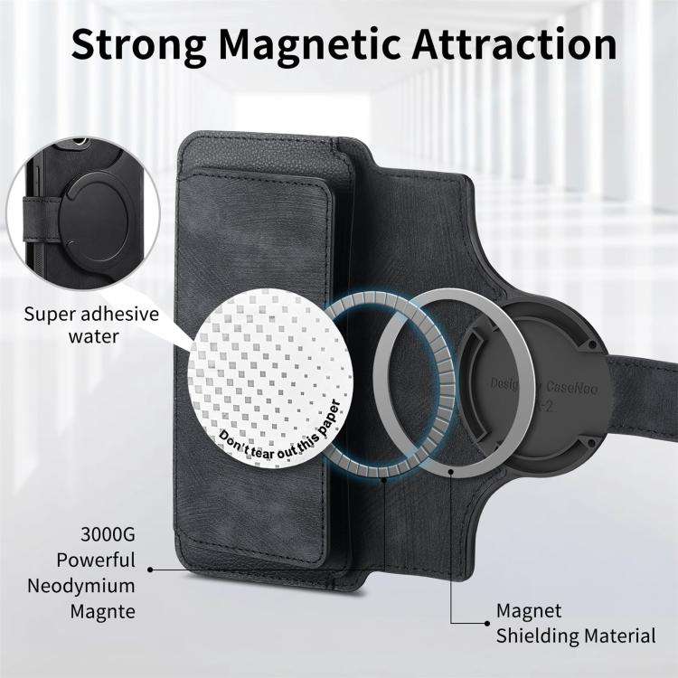 CaseNeo MagSafe RFID Anti-theft Zipper Wallet Retro Leather Phone Case, For iPhone 16, For iPhone...