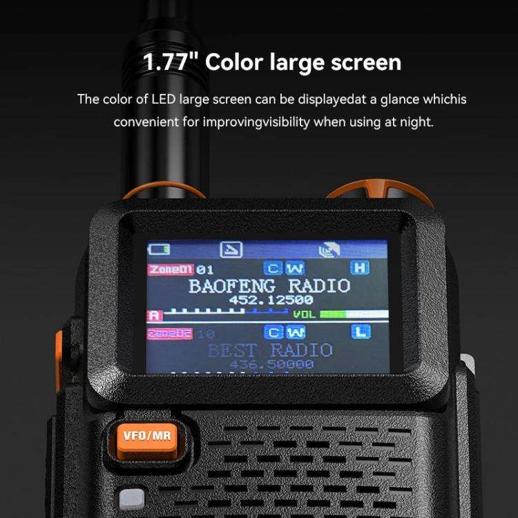 Baofeng 5RH PRO Handheld GPS/Beidou System Positioning Bluetooth Programmable Intercom, EU Plug, ...