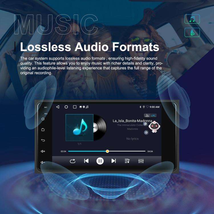 For Toyota COROLLA Android 15 7 inch Wireless CarPlay Car Player Car Central Control Navigation M...