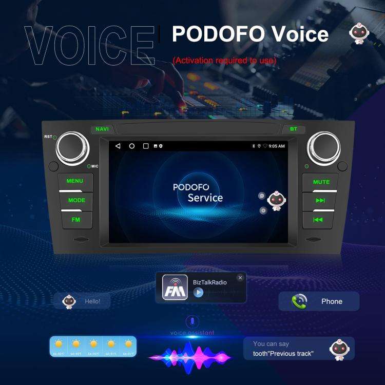 For BMW 3 Series E90 Android 15 7 inch Car CarPlay Car Navigation Reversing Image Integrated Mach...