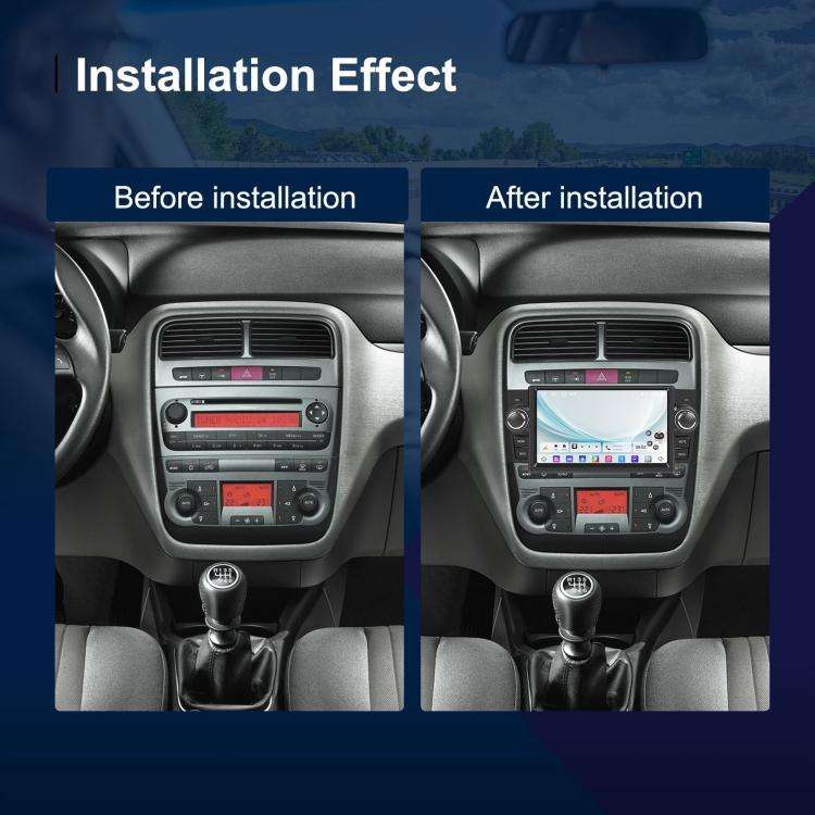 For Fiat Punto 2005-2009 Android 15 7 inch 2G+64G Car Central Control Audio Video Navigation, Sta...