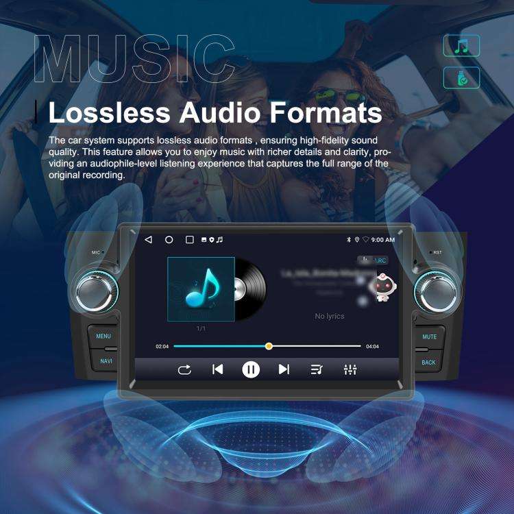 For Fiat Punto 2005-2009 Android 15 7 inch 2G+64G Car Central Control Audio Video Navigation, Sta...