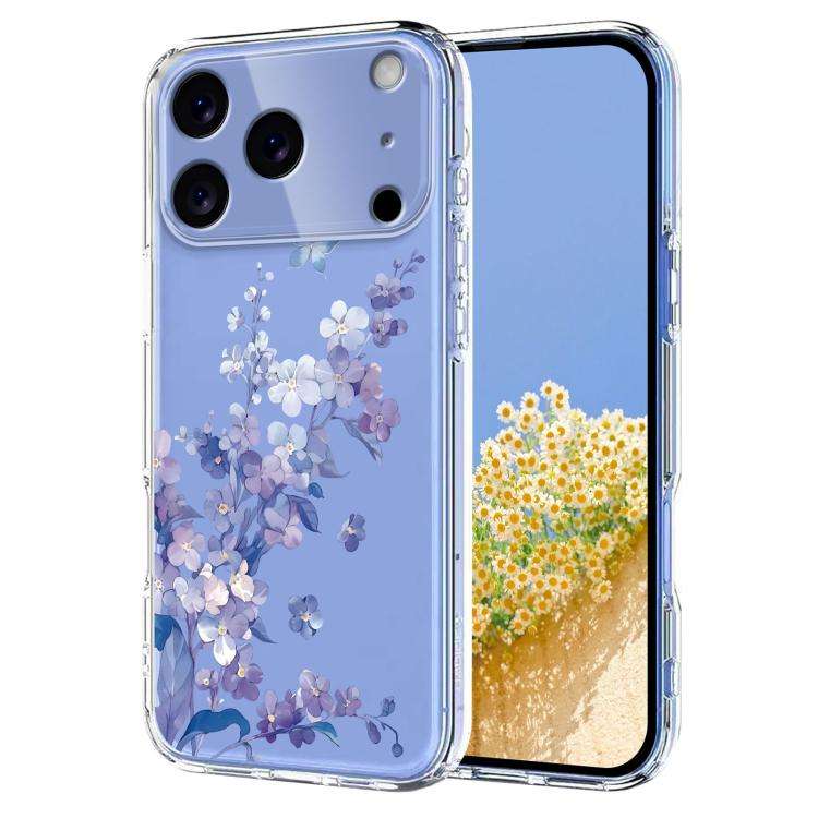Flower Pattern Painted TPU Phone Case, For iPhone 17e / 16e, For iPhone 17 Pro Max, For iPhone 17...