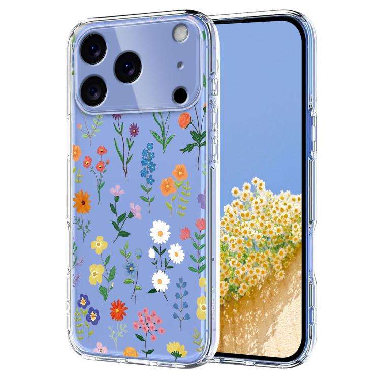 Flower Pattern Painted TPU Phone Case, For iPhone 17e / 16e, For iPhone 17 Pro Max, For iPhone 17...