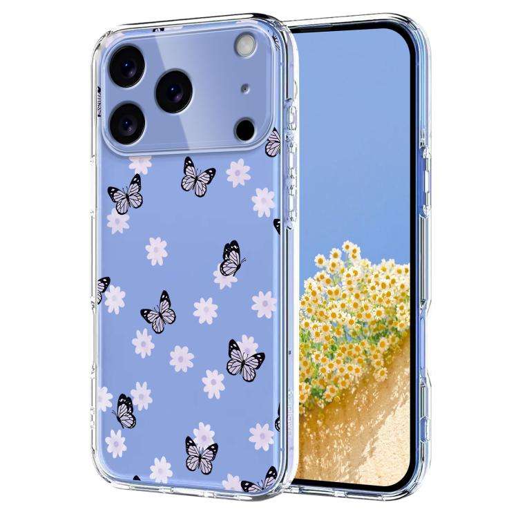 Flower Pattern Painted TPU Phone Case, For iPhone 17e / 16e, For iPhone 17 Pro Max, For iPhone 17...