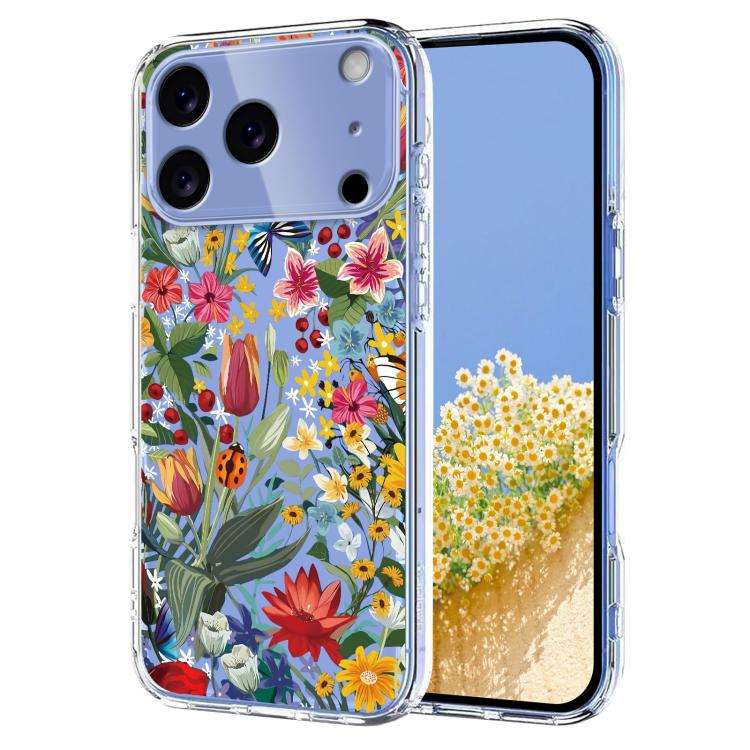 Flower Pattern Painted TPU Phone Case, For iPhone 17e / 16e, For iPhone 17 Pro Max, For iPhone 17...