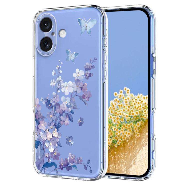 Flower Pattern Painted TPU Phone Case, For iPhone 17e / 16e, For iPhone 17 Pro Max, For iPhone 17...