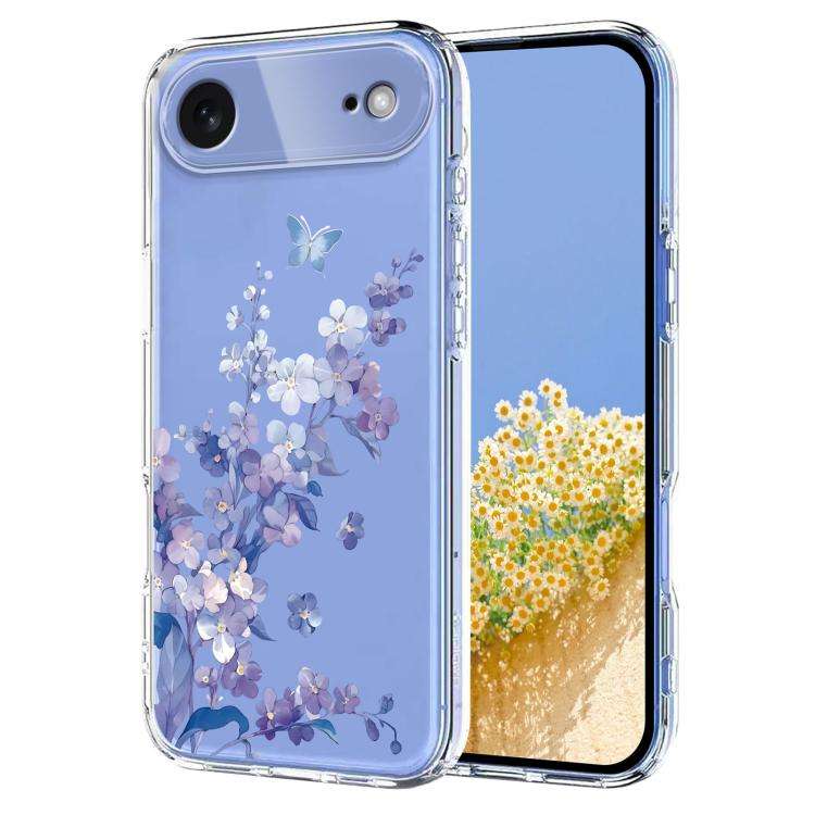 Flower Pattern Painted TPU Phone Case, For iPhone 17e / 16e, For iPhone 17 Pro Max, For iPhone 17...