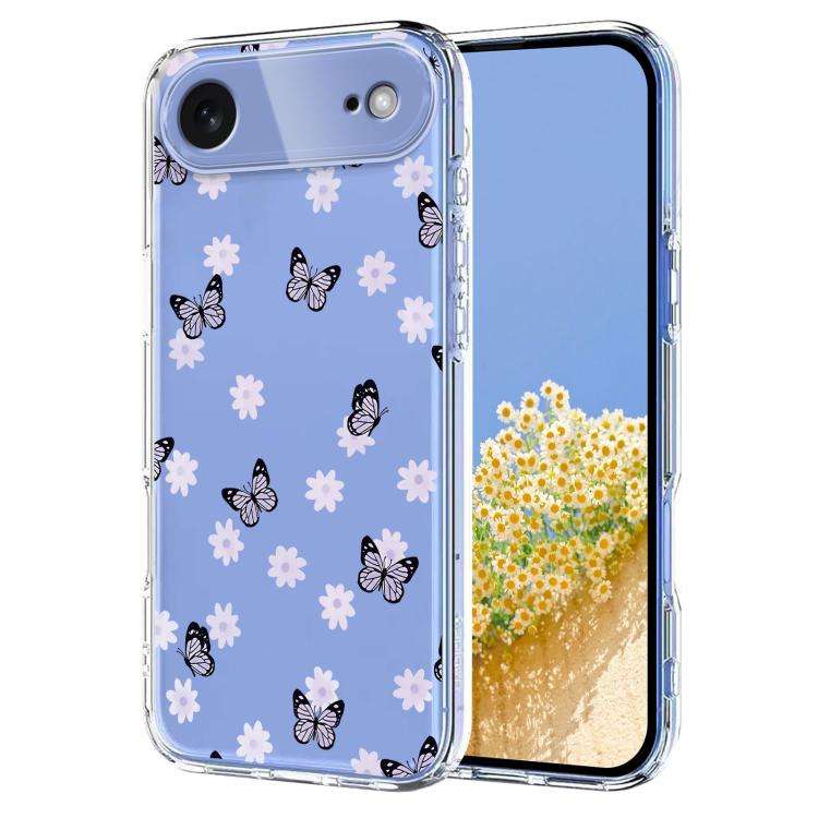 Flower Pattern Painted TPU Phone Case, For iPhone 17e / 16e, For iPhone 17 Pro Max, For iPhone 17...