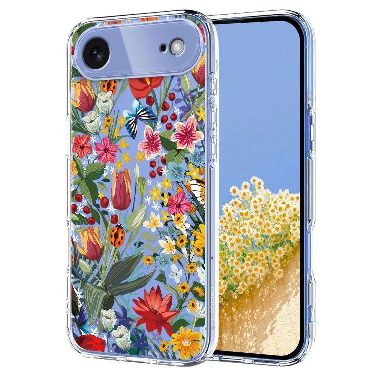 Flower Pattern Painted TPU Phone Case, For iPhone 17e / 16e, For iPhone 17 Pro Max, For iPhone 17...