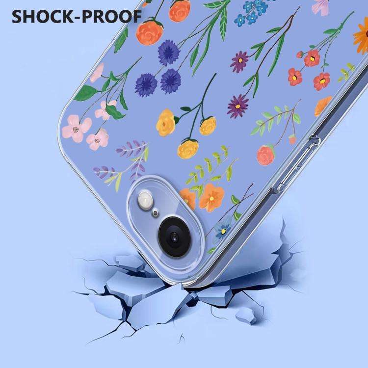 Flower Pattern Painted TPU Phone Case, For iPhone 17e / 16e, For iPhone 17 Pro Max, For iPhone 17...