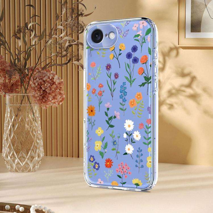 Flower Pattern Painted TPU Phone Case, For iPhone 17e / 16e, For iPhone 17 Pro Max, For iPhone 17...