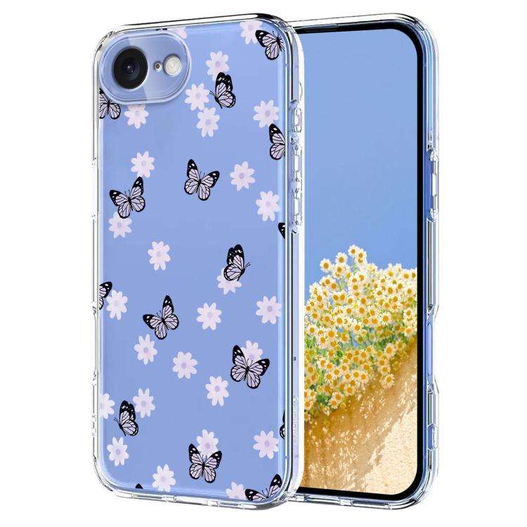 Flower Pattern Painted TPU Phone Case, For iPhone 17e / 16e, For iPhone 17 Pro Max, For iPhone 17...