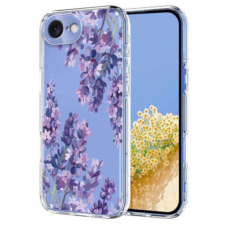 Flower Pattern Painted TPU Phone Case, For iPhone 17e / 16e, For iPhone 17 Pro Max, For iPhone 17...