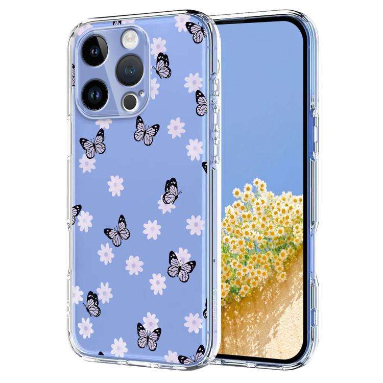 Flower Pattern Painted TPU Phone Case, For iPhone 17e / 16e, For iPhone 17 Pro Max, For iPhone 17...