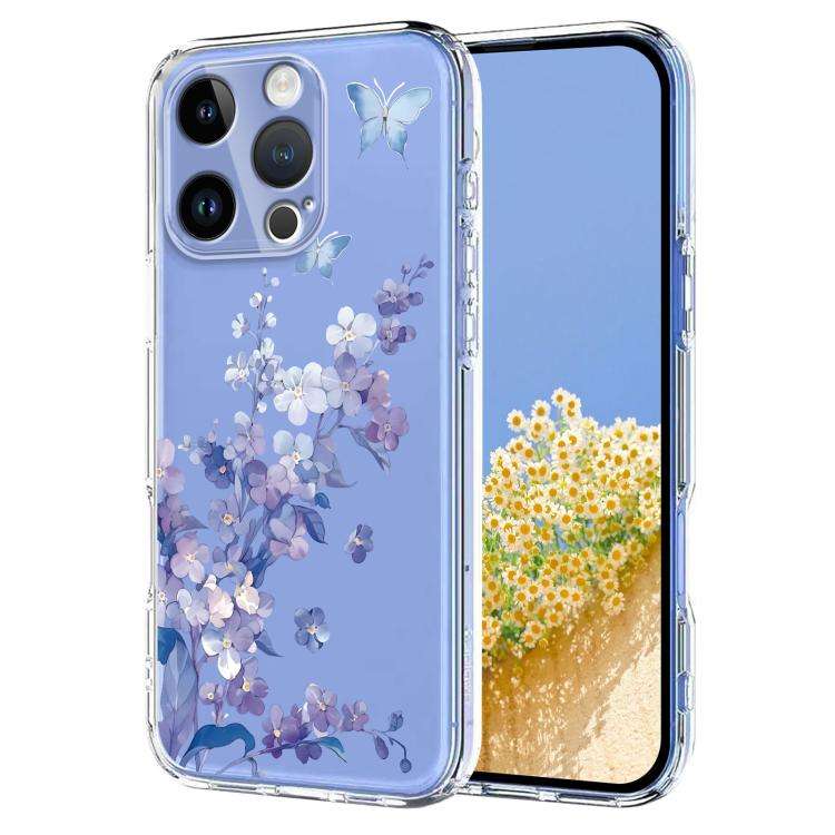 Flower Pattern Painted TPU Phone Case, For iPhone 17e / 16e, For iPhone 17 Pro Max, For iPhone 17...