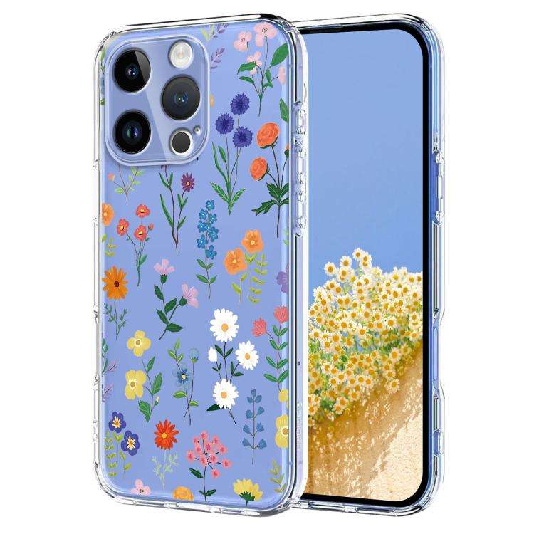 Flower Pattern Painted TPU Phone Case, For iPhone 17e / 16e, For iPhone 17 Pro Max, For iPhone 17...