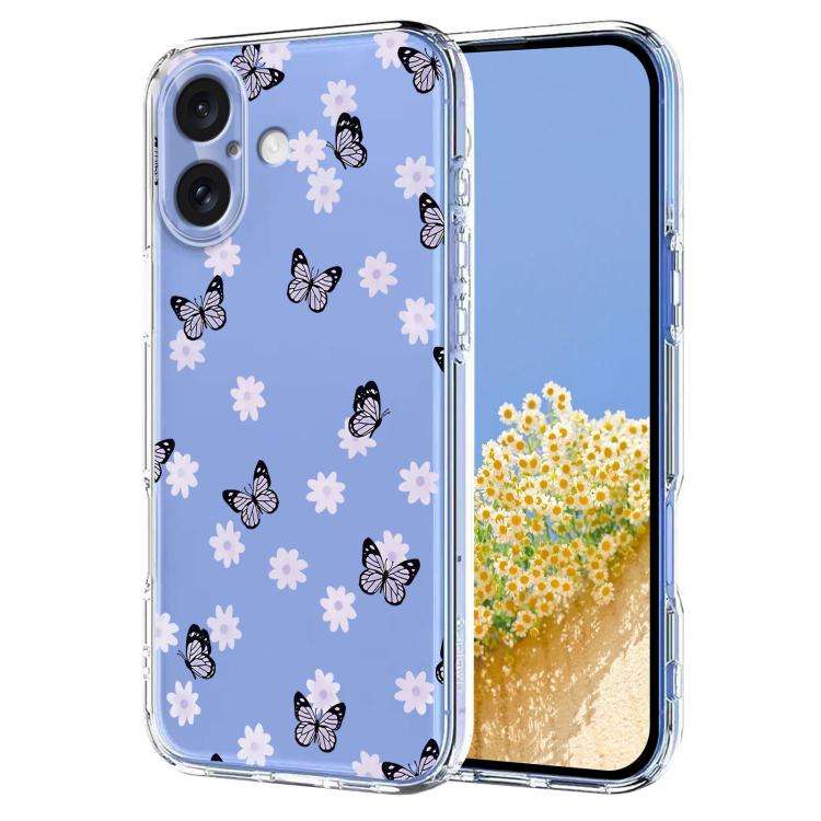 Flower Pattern Painted TPU Phone Case, For iPhone 17e / 16e, For iPhone 17 Pro Max, For iPhone 17...