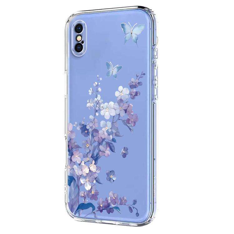 Flower Pattern Painted TPU Phone Case, For iPhone X / XS, For iPhone XR, For iPhone XS Max, For i...