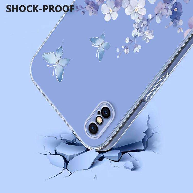 Flower Pattern Painted TPU Phone Case, For iPhone X / XS, For iPhone XR, For iPhone XS Max, For i...