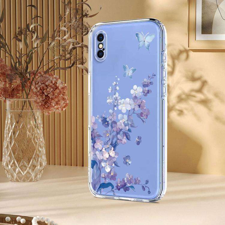 Flower Pattern Painted TPU Phone Case, For iPhone X / XS, For iPhone XR, For iPhone XS Max, For i...