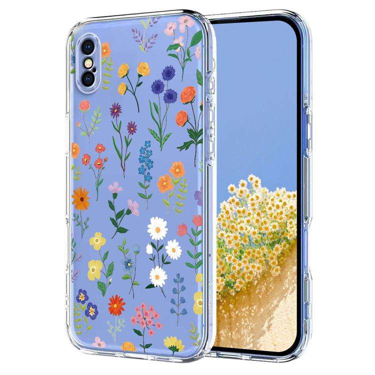 Flower Pattern Painted TPU Phone Case, For iPhone X / XS, For iPhone XR, For iPhone XS Max, For i...