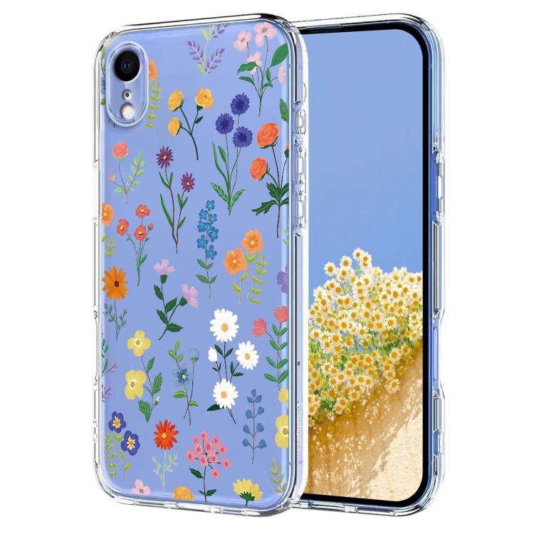 Flower Pattern Painted TPU Phone Case, For iPhone X / XS, For iPhone XR, For iPhone XS Max, For i...