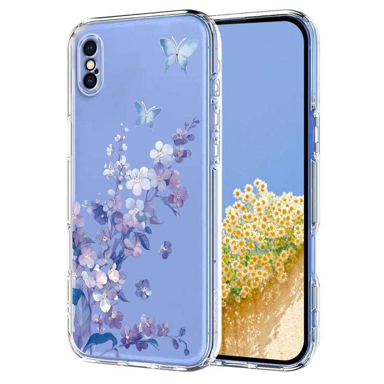 Flower Pattern Painted TPU Phone Case, For iPhone X / XS, For iPhone XR, For iPhone XS Max, For i...
