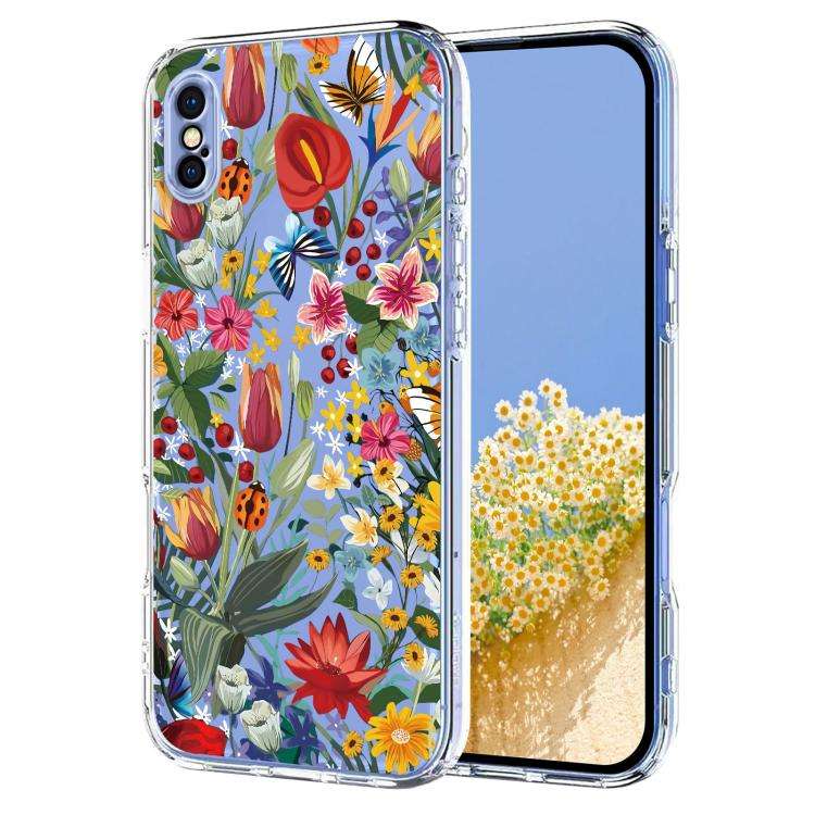 Flower Pattern Painted TPU Phone Case, For iPhone X / XS, For iPhone XR, For iPhone XS Max, For i...