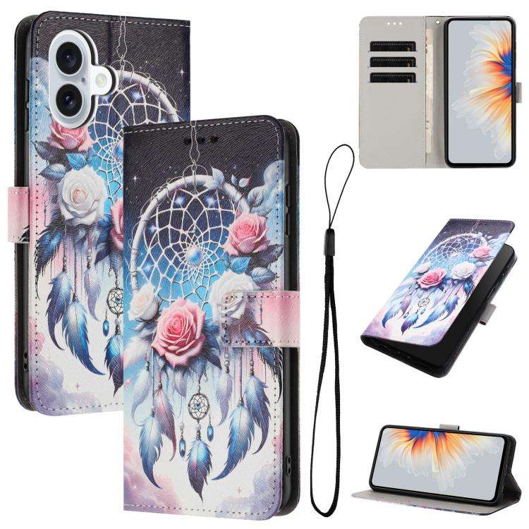 Color Drawing Pattern Leather Phone Case, For iPhone 17e / 16e, For iPhone 17 Pro Max, For iPhone...