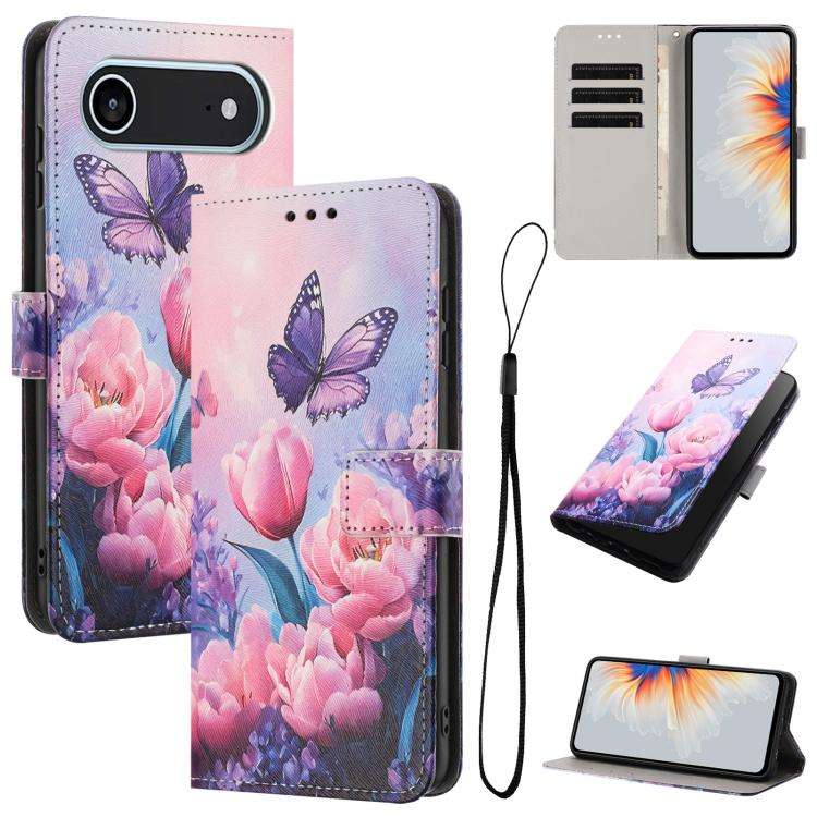 Color Drawing Pattern Leather Phone Case, For iPhone 17e / 16e, For iPhone 17 Pro Max, For iPhone...