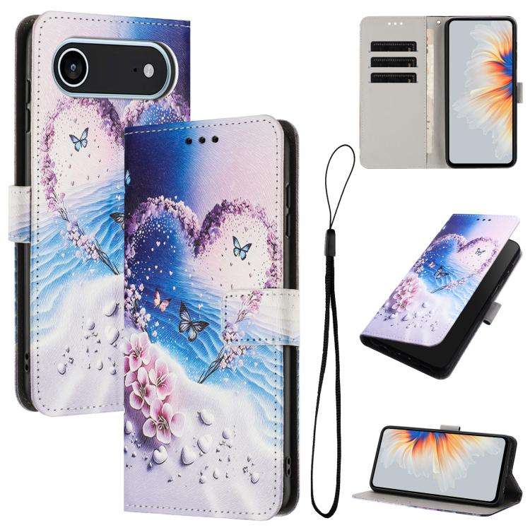 Color Drawing Pattern Leather Phone Case, For iPhone 17e / 16e, For iPhone 17 Pro Max, For iPhone...